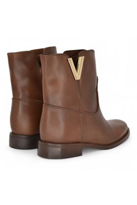 Tronchetto donna in pelle colore cuoio. J HERO | 2767-MARRONE